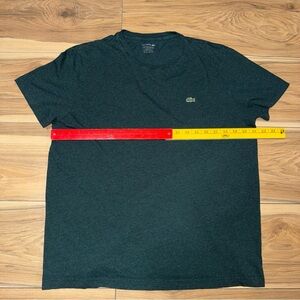Lacoste Men's Dark Green Pima Cotton Regular Fit Crew-Neck T-Shirt Pre Shrunk L
